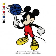 Mickey Mouse 27 Embroidery Design